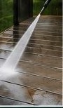 Pressure washing decking